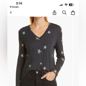 Rails The Sami Long Sleeve V Black Multi
Animal Stars Top Size S